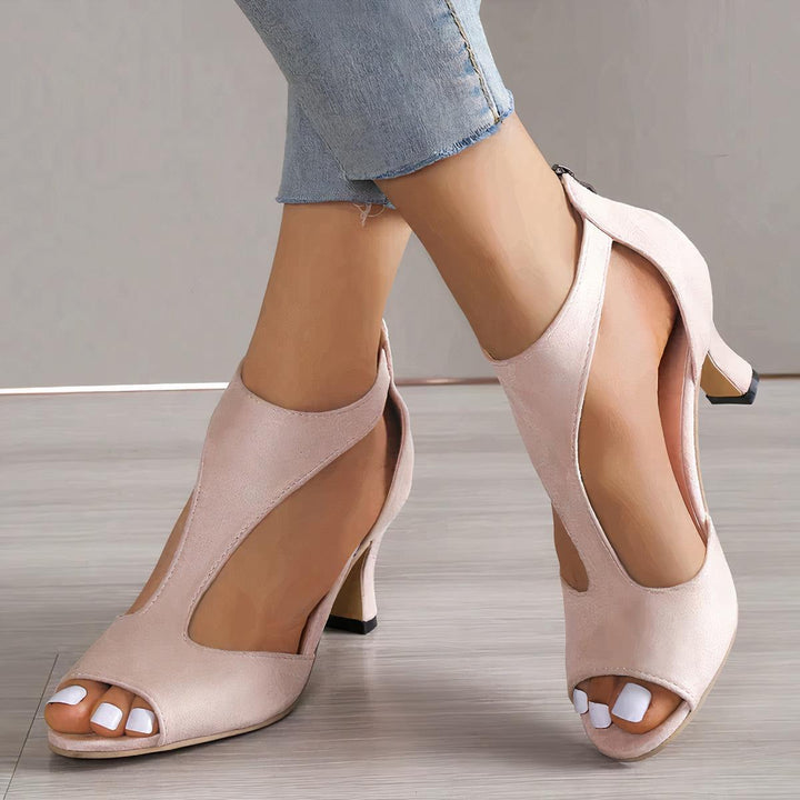 Hayley | Elegant Peep-Toe Sandals